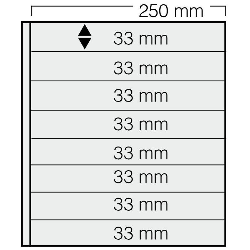 Feuilles Garant Safe à 8 bandes pour timbres-poste.
