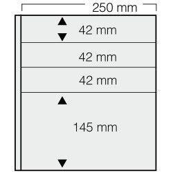 Feuilles Garant Safe à 4 bandes pour timbres, blocs.