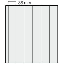 Feuilles Garant Safe à 6 bandes verticales pour roulettes de timbres.