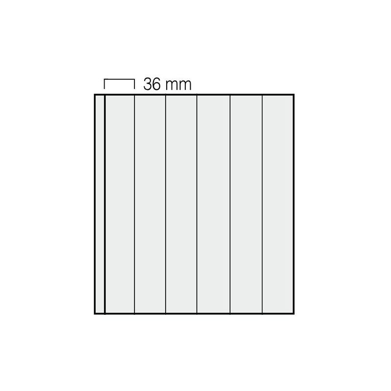 Feuilles Garant Safe à 6 bandes verticales pour roulettes de timbres.