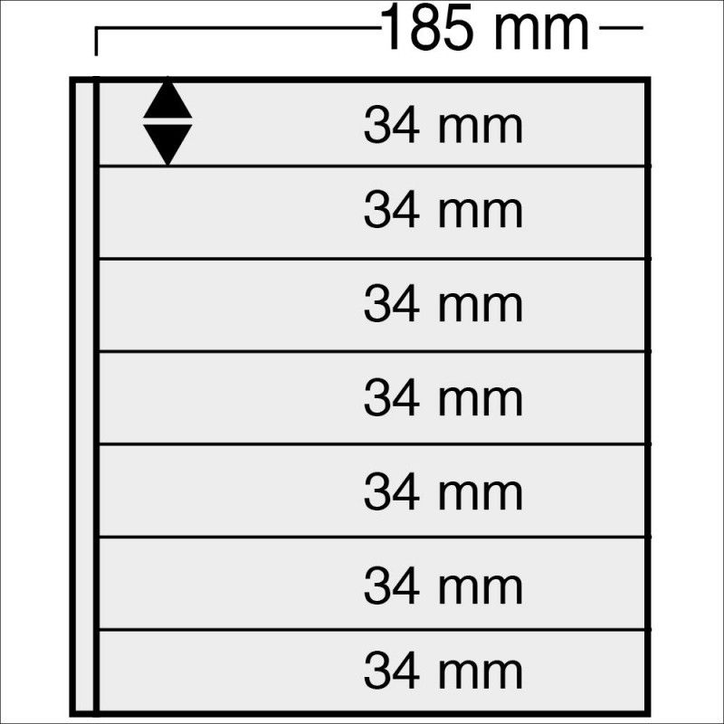 Feuilles Variant noires à 7 bandes pour timbres-poste.