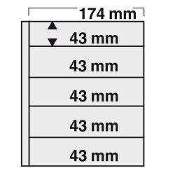 Feuilles noires Compact Safe à 5 bandes pour timbres-poste.