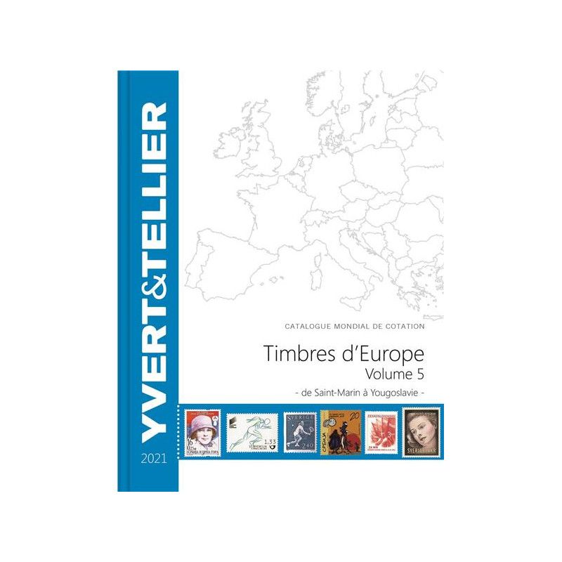Catalogue de cotation Yvert timbres d'Europe volume 5 - Saint Marin à Yougoslavie.