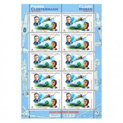 Feuillet 10 timbres Poste aérienne Roman-Clostermann neuf**.