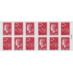 Carnet mixte de 12 timbres Marianne de Cheffer N°1515.