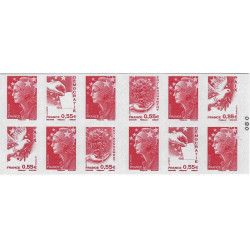 Carnet mixte de 12 timbres rouge Présidence N°1516.