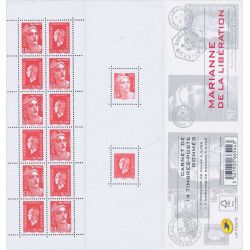 Carnet mixte de 14 timbres Marianne de Libération N°1522.