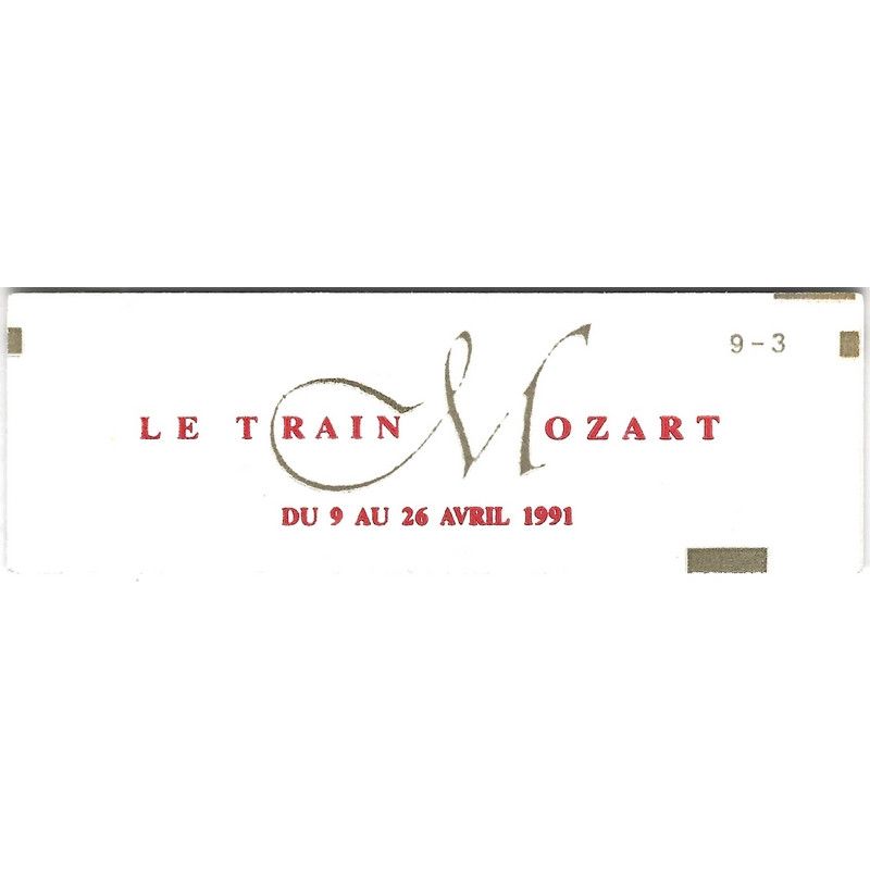 Carnet de 10 timbres Marianne de Briat - Le train Mozart.