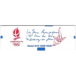 Carnet de 10 timbres Marianne de Briat variété - Albertville 92.
