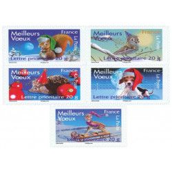 Timbres autoadhésifs de France N°140-144, Meilleurs Vœux.