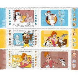 Timbres autoadhésifs de France N°160A-162A Tex Avery.