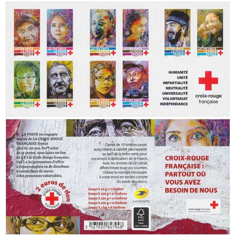 Carnet de timbres Croix-Rouge 2019. - Philantologie