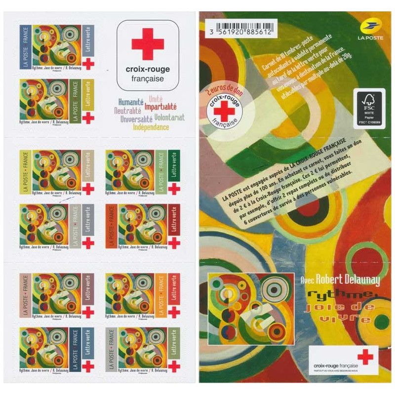 Carnet de timbres Croix-Rouge 2020.