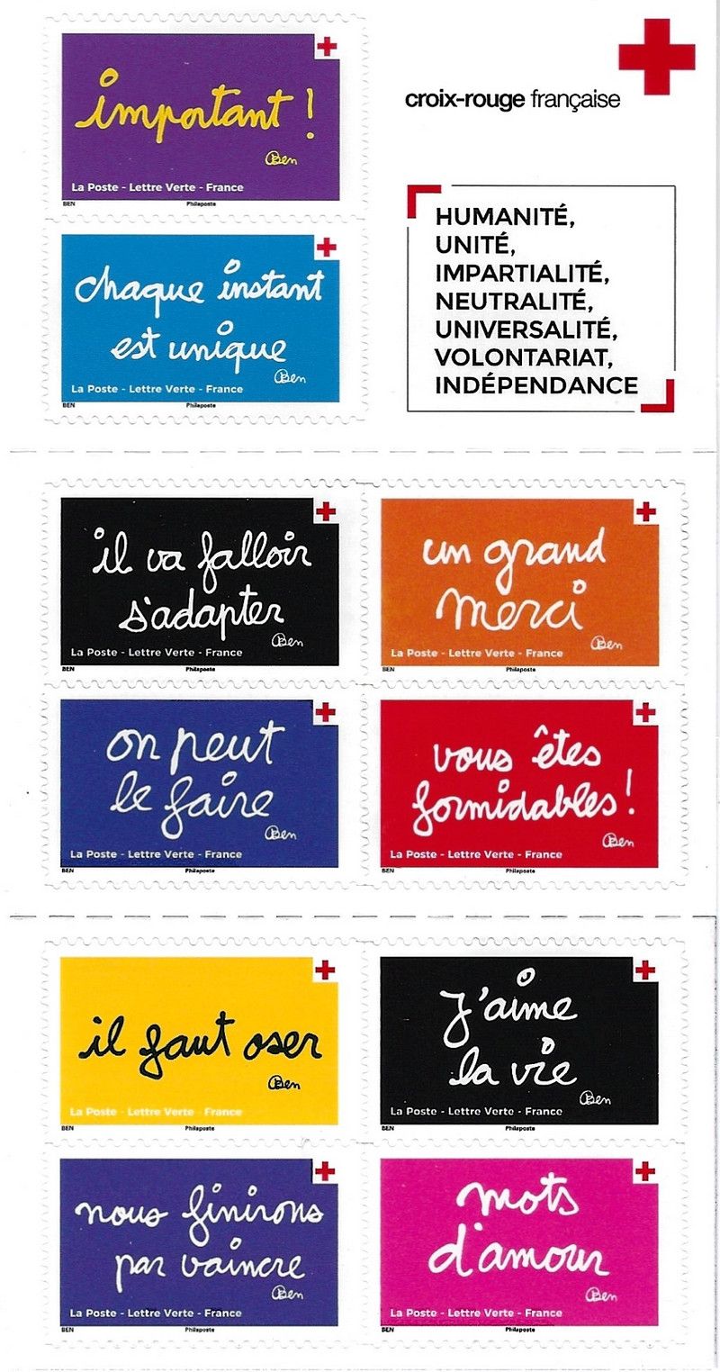 Carnet de timbres Croix-Rouge 2021. - Philantologie
