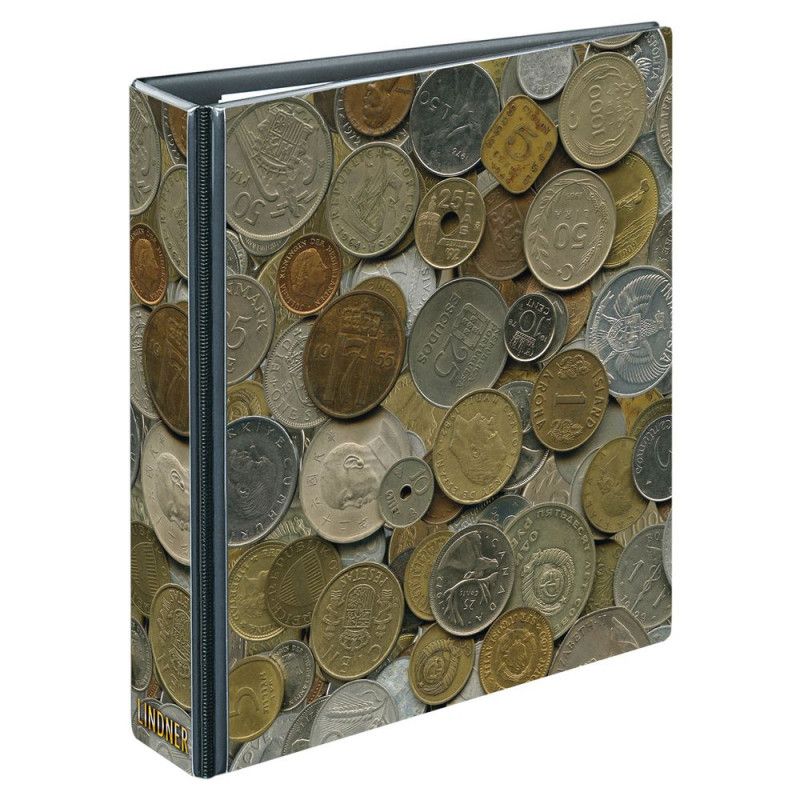 Reliure-Motif Publica M pour monnaies de collection.