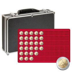 Valisette numismatique pour 480 pièces de 2 euros commémoratives.
