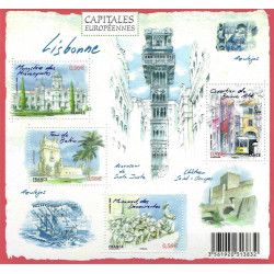 Feuillet de 4 timbres Capitale Européenne Lisbonne N°F4402 neuf**.