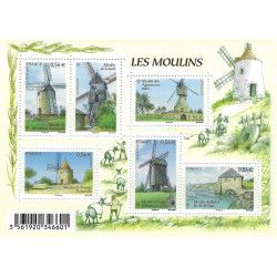 Feuillet 6 timbres Les Moulins F4485 neuf**.