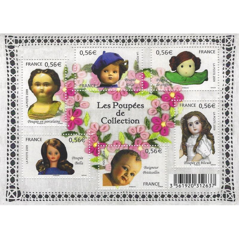Feuillet de 6 timbres Poupées de collection N°F4394 neuf**.