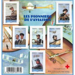 Feuillet de 6 timbres Les pionniers de l'aviation N°F4504 neuf**.
