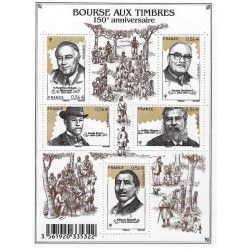 Feuillet de 5 timbres La Bourse aux timbres F4447 neuf**.