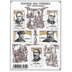 Feuillet de 5 timbres La Bourse aux timbres N°F4447 neuf**.