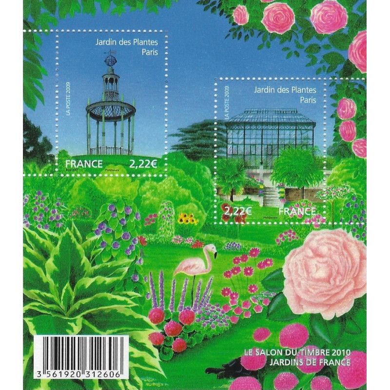 Feuillet de 2 timbres Jardins de France F4384 neuf**.