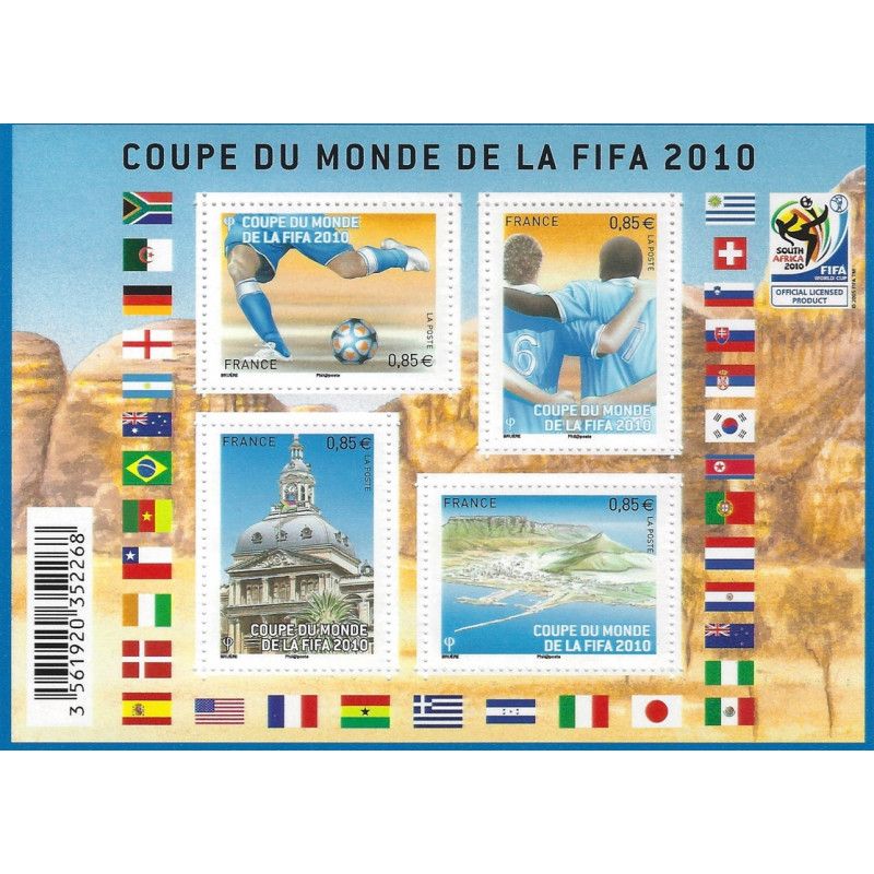 Feuillet de 4 timbres Coupe de monde de FIFA F4481 neuf**.