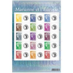 Feuillet de 15 timbres personnalisés Marianne et l'Europe N°F4226A neuf**.