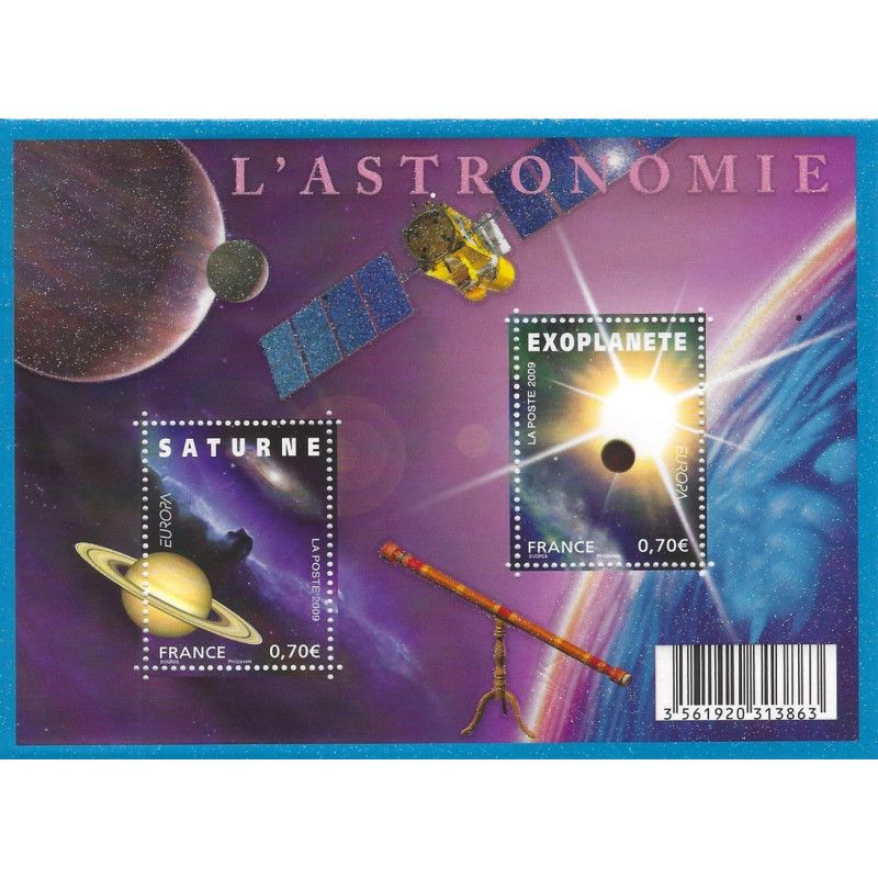 Feuillet de 2 timbres Astronomie F4353 neuf**.