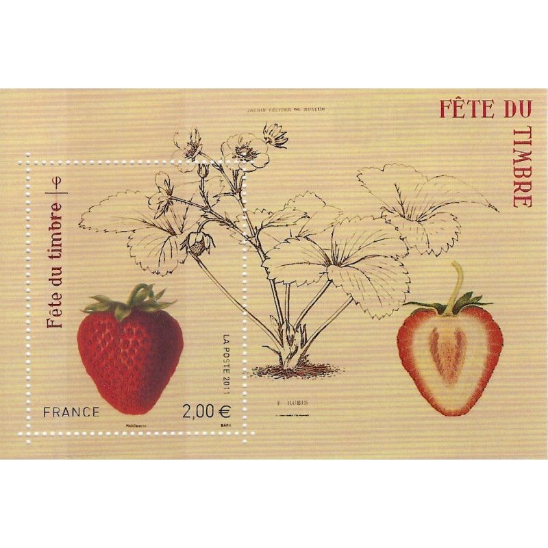 Feuillet de timbre Fraisier Rubis F4535 neuf**.