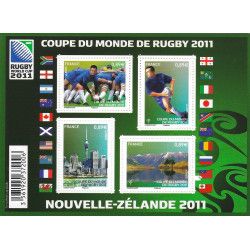 Feuillet de 4 timbres Coupe du monde de Rugby N°F4576 neuf**.