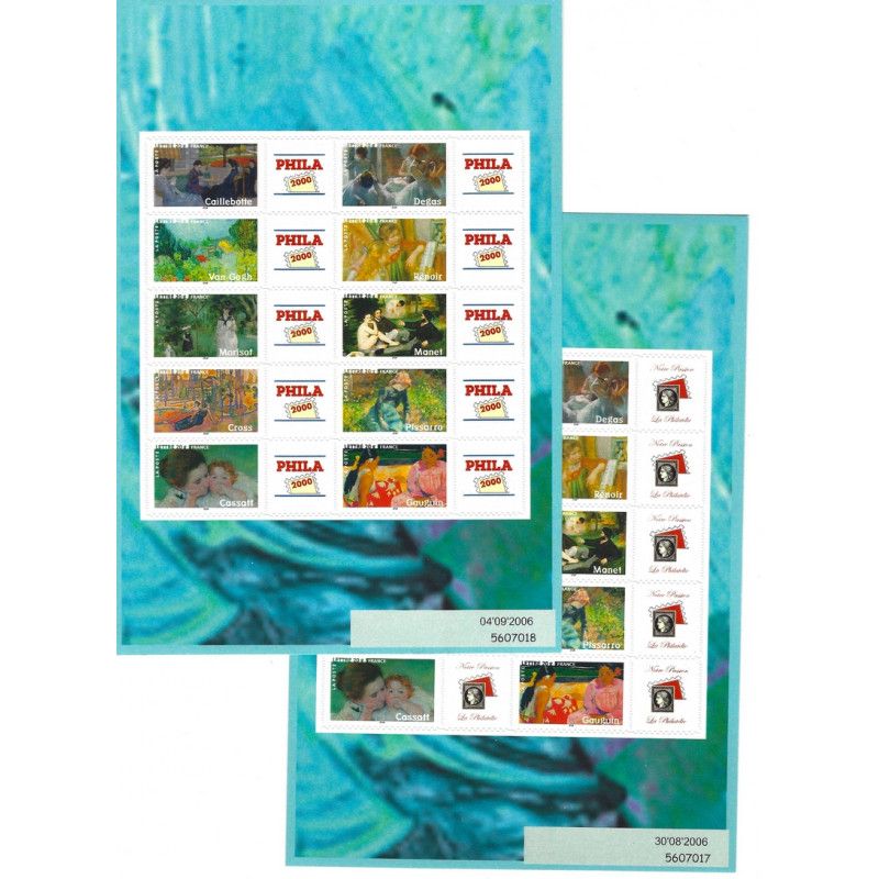 Feuillets de timbres personnalisés Les impressionnistes autoadhésifs.
