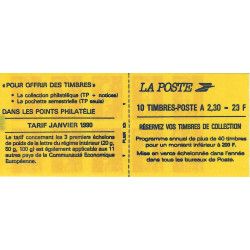 Carnet de 10 timbres Marianne de Briat N°2630-C1.