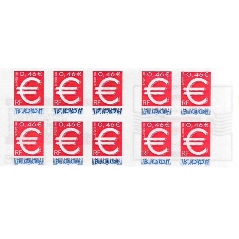Carnet de 10 timbres autoadhésifs - Euro N°3215-C1.