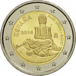 2 euros commémorative Espagne 2014 - Parc Güell.