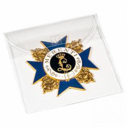 Pochettes de protection pour médailles, insignes militaires 90 mm.