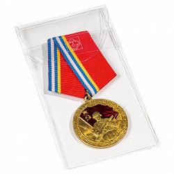 Pochettes de protection pour médailles, insignes militaires 50 x 100 mm.