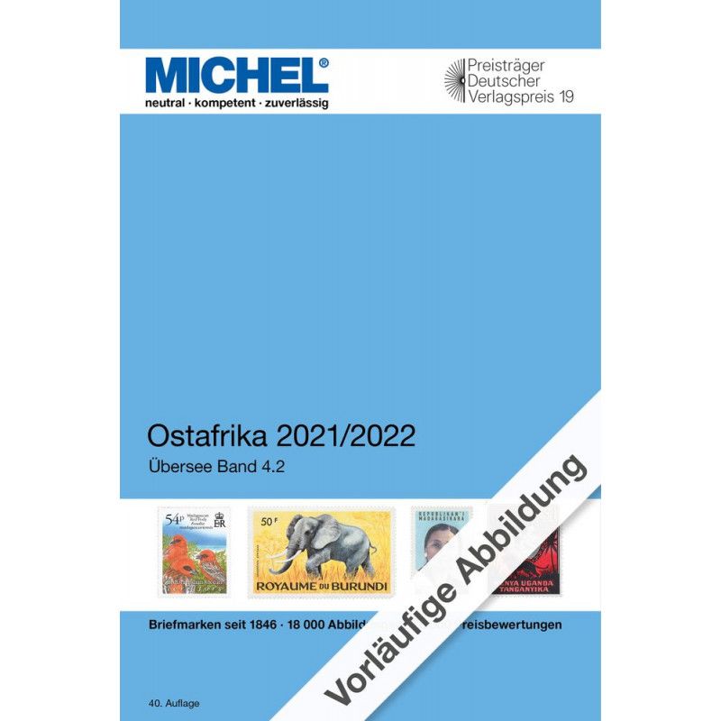 Catalogue Michel de cotation timbres Afrique de l'Est 2021-2022.