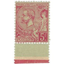 Prince Albert 1er timbre de Monaco N°21 bdf neuf**.