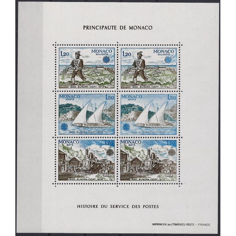 Monaco bloc-feuillet de timbres N°17 Europa neuf**.