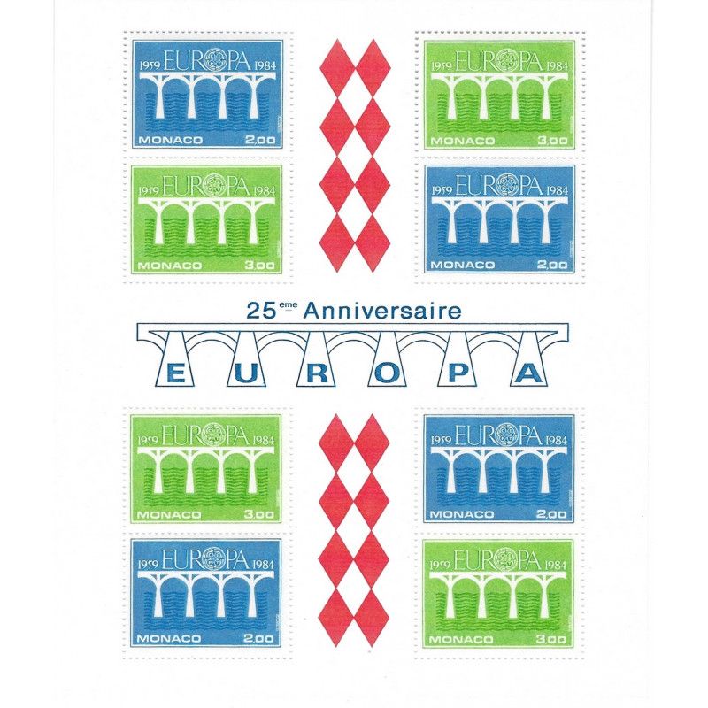 Monaco bloc-feuillet de timbres N°28 Europa neuf**.