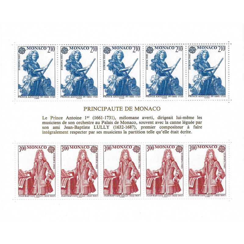 Monaco bloc-feuillet de timbres N°30 Europa neuf**.