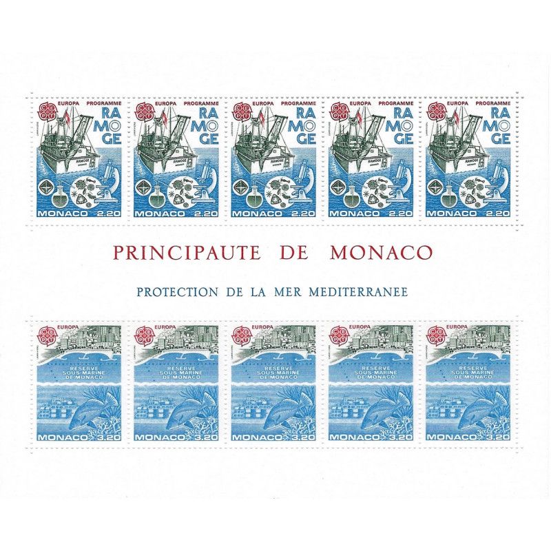 Monaco bloc-feuillet de timbres N°34 Europa neuf**.