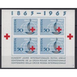 Suisse Croix-Rouge bloc feuillet de timbres N°19 neuf**.
