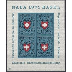 Suisse bloc-feuillet de timbres N°21 neuf**.