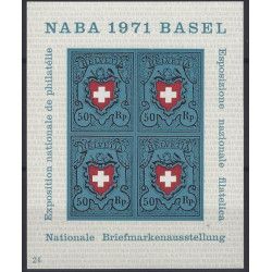 Suisse NABA bloc feuillet de timbres N°21 neuf**.