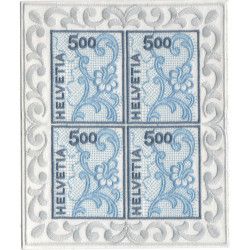 Suisse Broderie de Saint-Gall feuillet de 4 timbres neuf.