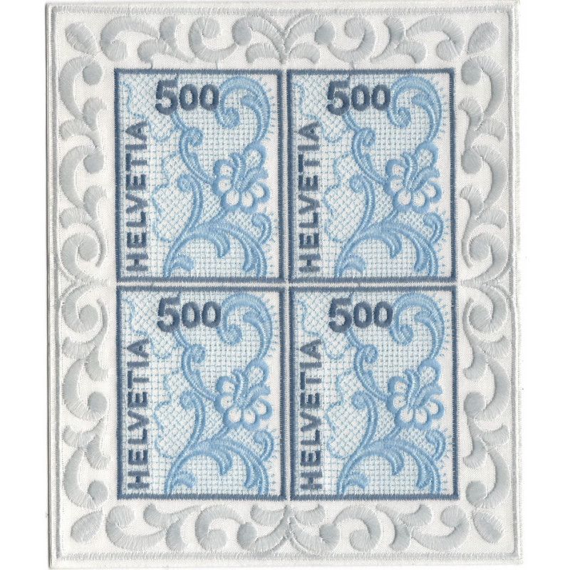 Suisse Broderie de Saint-Gall feuillet de 4 timbres N°1654a neuf.