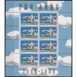 Suisse Poste aérienne N°49 feuillet de 8 timbres neuf**.